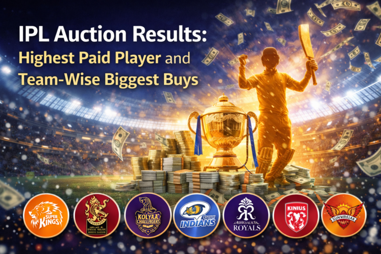 IPL auction results showing highest paid player, team-wise biggest buys and IPL trophy