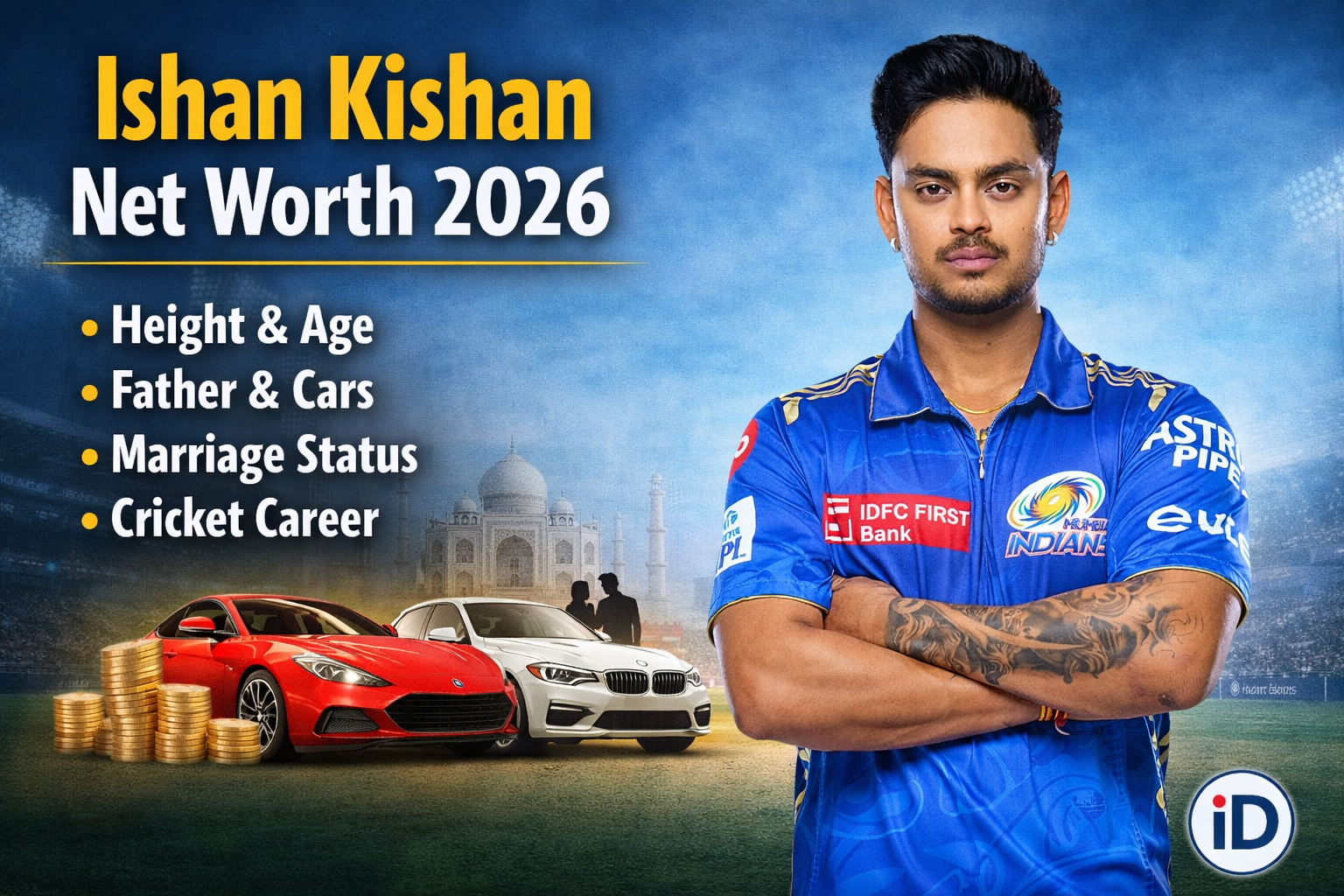 Ishan Kishan Net Worth 2026, height, age, cars and cricket career featured image