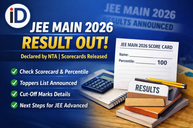 JEE Main 2026 result declared by NTA – scorecard released, toppers list and cut-off details (IndicDaily)
