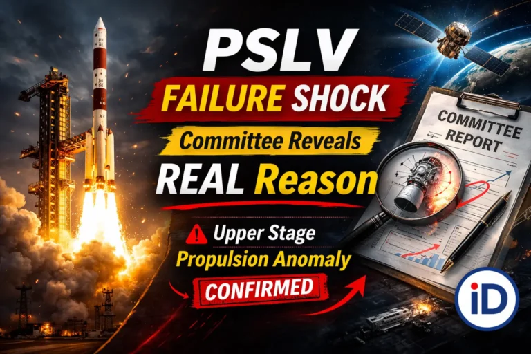 ISRO PSLV rocket launch failure with headline about committee report revealing upper stage propulsion anomaly