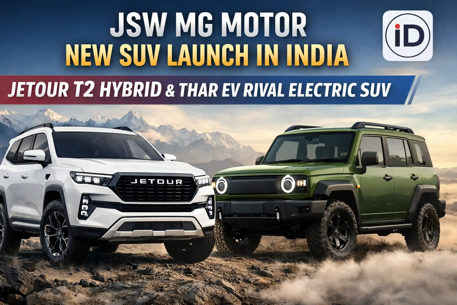 JSW MG Motor new SUV launch in India featuring Jetour T2 Hybrid and Thar EV rival electric SUV