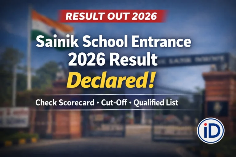 Sainik Schools Entrance Exam 2026 Result Declared scorecard cut-off qualified candidates