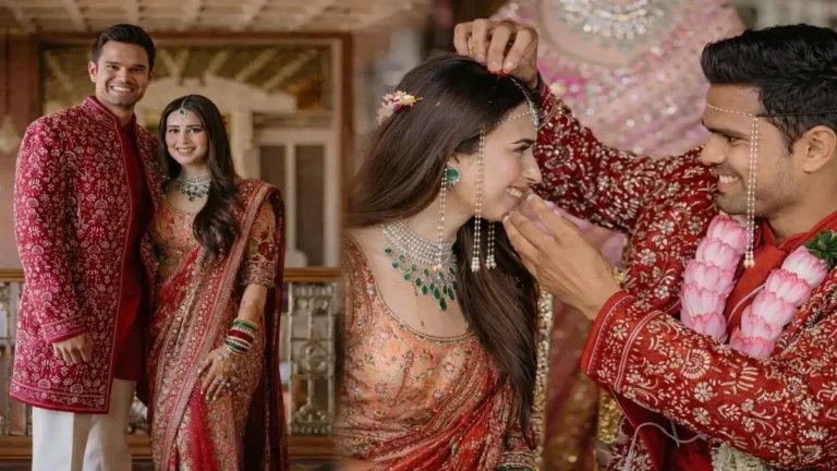 Arjun Tendulkar and Saaniya Chandhok wedding ceremony photos during traditional Hindu rituals in Mumbai