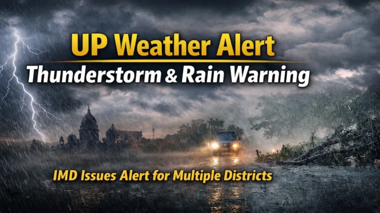 UP weather alert issued by IMD warning of thunderstorm, lightning and rain across multiple districts of Uttar Pradesh