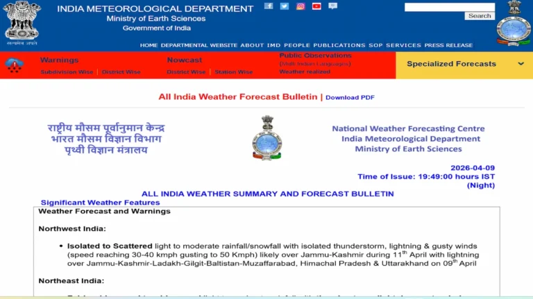 IMD Weather Report