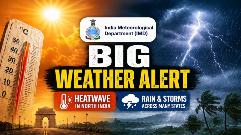 IMD big weather alert with heatwave warning in North India and rain forecast for multiple states