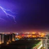 Dramatic weather conditions in India showing heatwave sun, thunderstorms, and heavy rainfall across regions