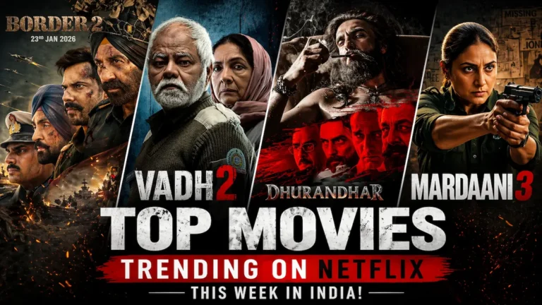 Top 10 trending movies on Netflix this week in India
