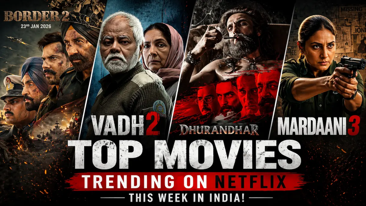 Top 10 trending movies on Netflix this week in India
