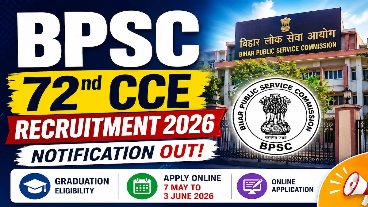 BPSC 72nd CCE Recruitment 2026