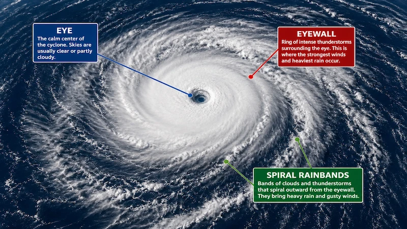 Structure of cyclone